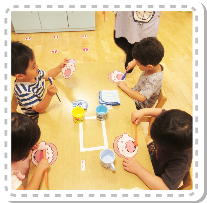 もり組 3歳児 保健指導 歯みがき なぎさ通り保育園 社会福祉法人 あざみ会 もり組 3歳児 保健指導 歯みがき なぎさ通り保育園 社会福祉法人 あざみ会